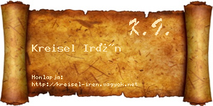 Kreisel Irén névjegykártya